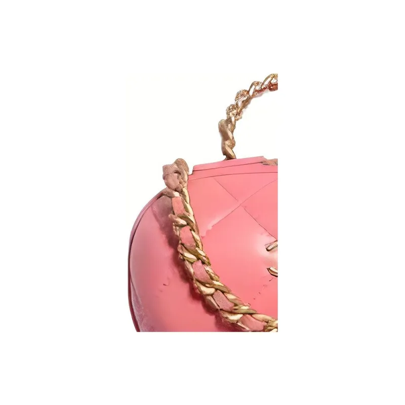 CHANEL Sheepskin Makeup Bag Women's Pink-4