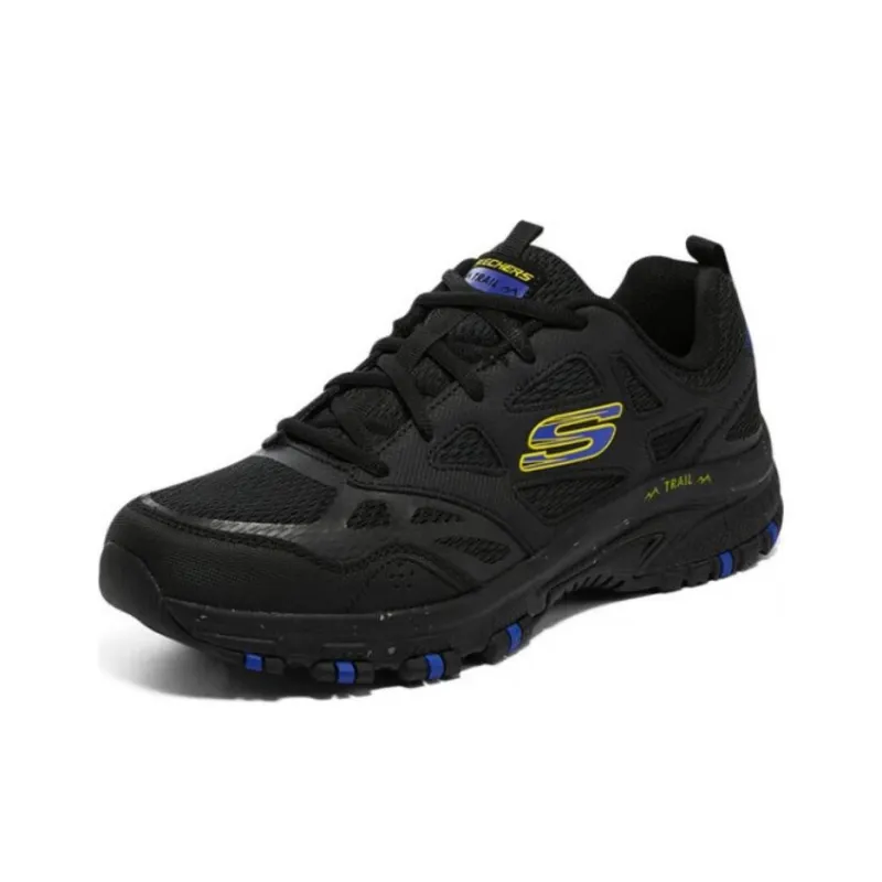 Skechers Hillcrest Cushioning Wear Resistant Low Top Running Shoes Men's Black Blue-1