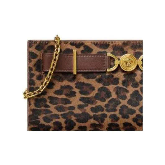 VERSACE Medusa '95 Leopard print Clutch Bag-4