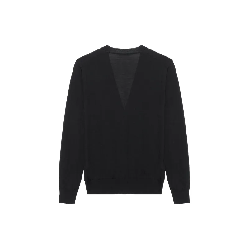 EMPORIO ARMANI V neck Fine Knit Cardigan-1