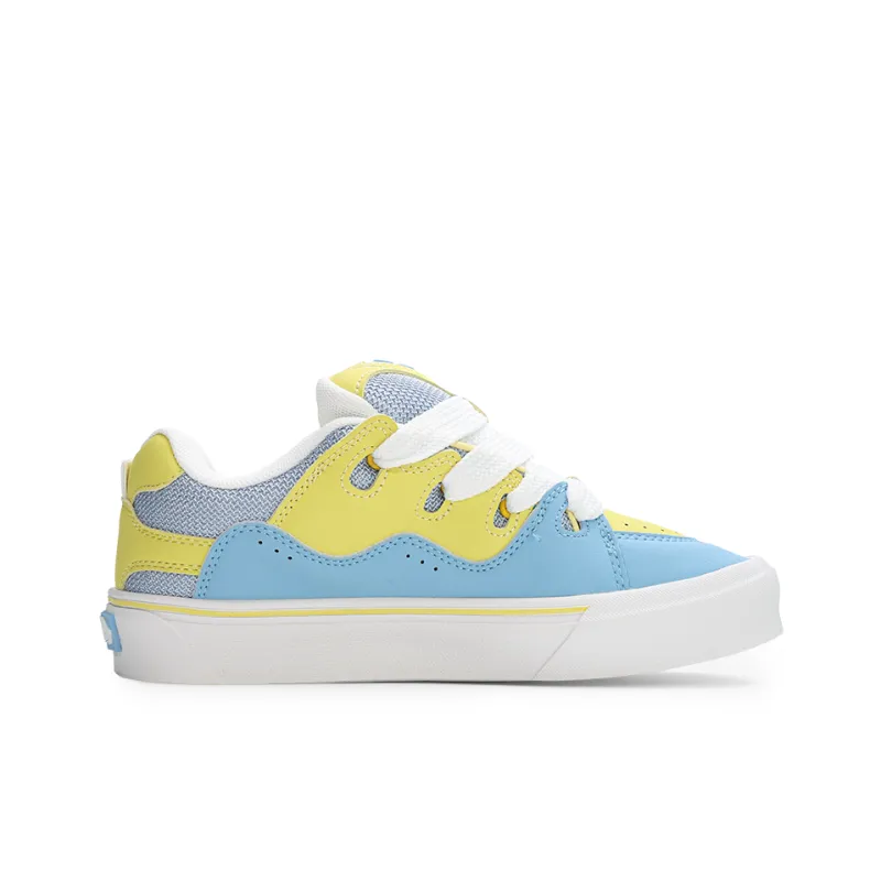 GLO BULL Coverage Anti-Slip And Wear-Resistant Low-Top Skateboard Shoes Unisex Yellow Blue-1