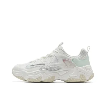 XTEP Nomadic Wear resistant And Lightweight Low Top Casual Shoes Women's Sail White/Light Fruit Green