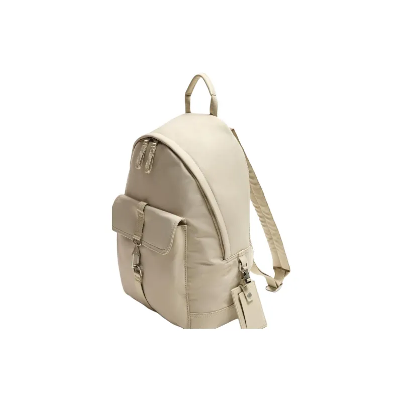 ZARA Polyester Backpack Unisex Gray White-2