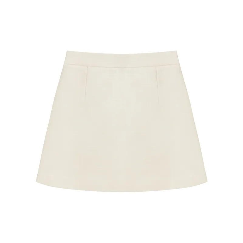 Teenie Weenie Casual Short Skirts Women's Ivory White-1