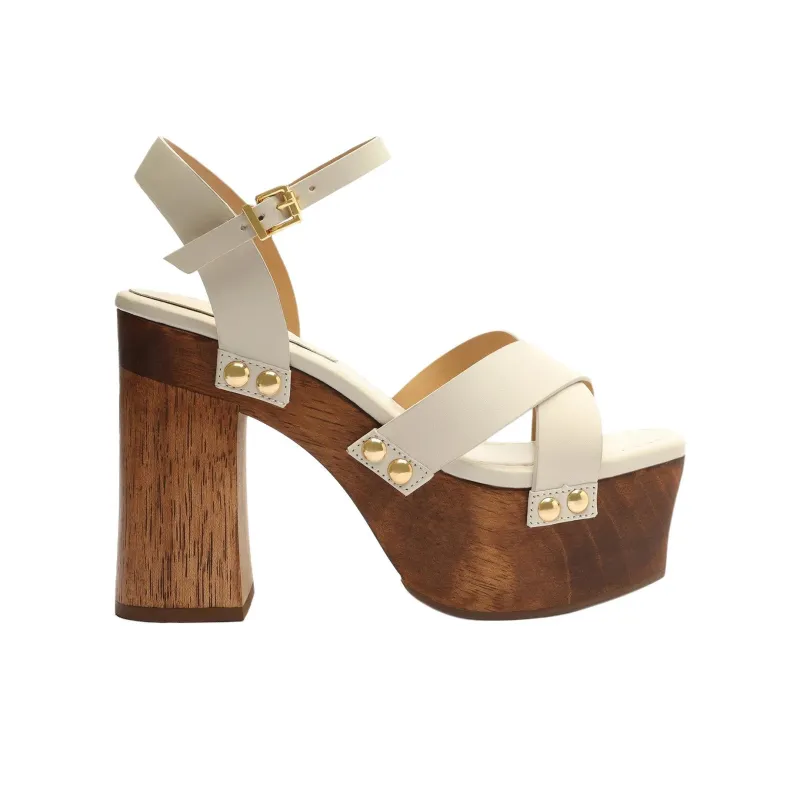 Schutz Gaylah Strap Sandals 12cm Women's White-1