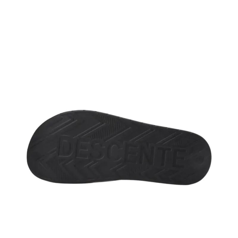 DESCENTE Slip Resistant Abrasion Resistant Slide Slippers Unisex Black White-4