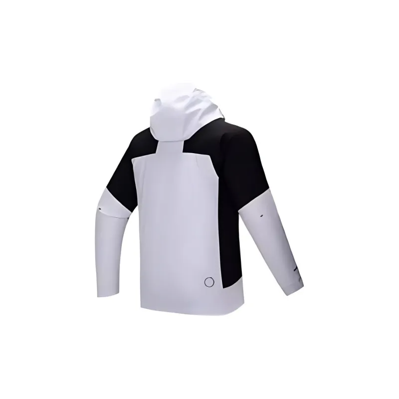 Anta Outdoor Collection Water-Resistant Windbreaker Jacket Men's Snowflake White-1