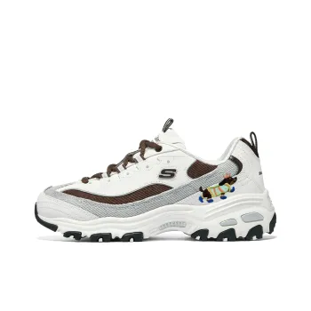 Skechers Anti Slip Wear Resistant Low Top Chunky Sneakers Women's White Brown Asia Version