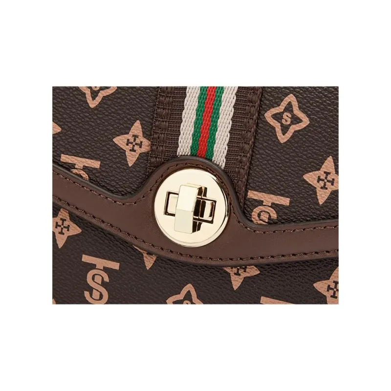 ST&SAT PVC One Shoulder Crossbody Bag Regular Women's Coffee/Khaki-4