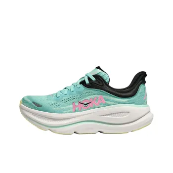 HOKA ONE ONE Bondi 9 Anti Slip Wear Resistant Low Top Running Shoes Women's Green Loose Fit