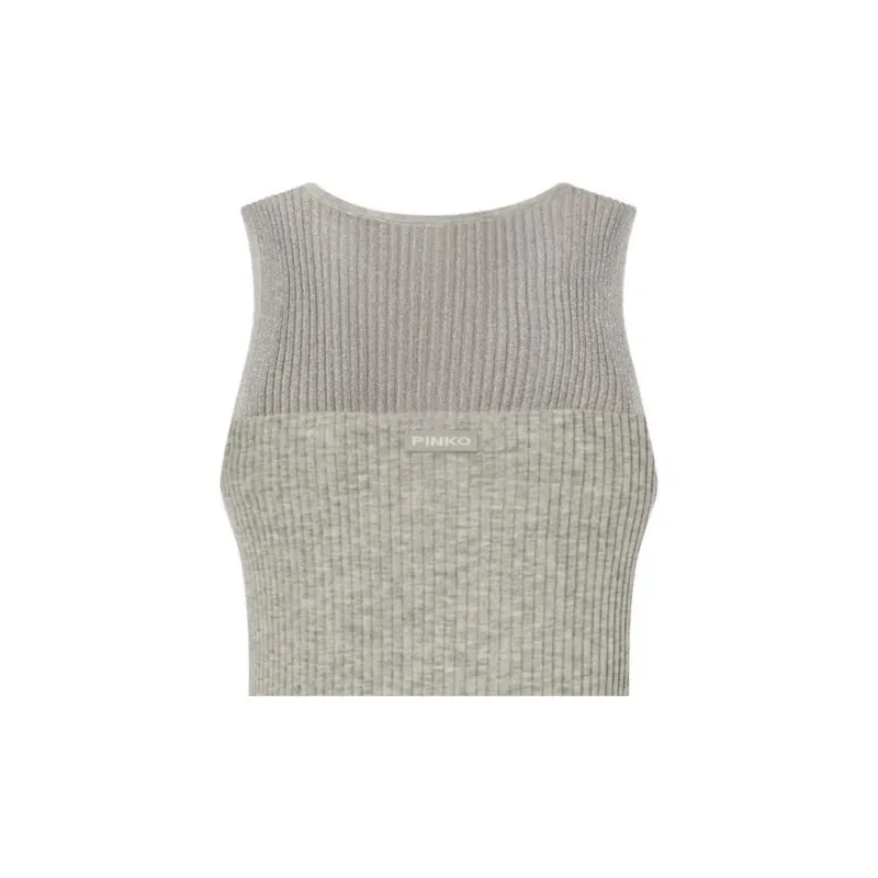 PINKO Ribbed Sleeveless Top-2