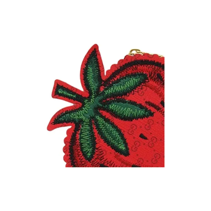 GUCCI Leather Coin Purse Women's Red-4
