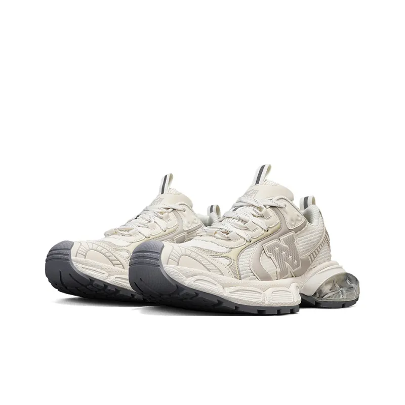 NFL Guoli N Height Increasing Wear-Resistant Breathable Slip-Resistant Low-Top Chunky Sneakers Unisex Beige-2