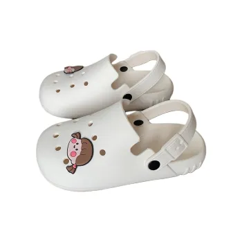 Thin Strips Slippers Unisex, White