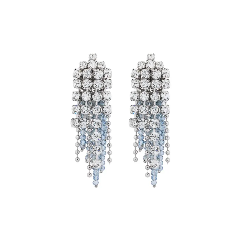 Givenchy Metal, Crystal, Glass Earrings Women's Silver-0