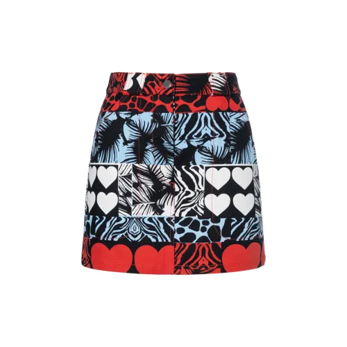 HERMES Denim Short Skirts Women's Red