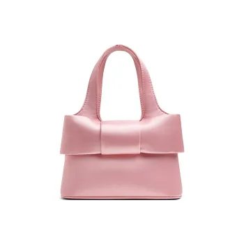 CHARLES&KEITH Fabric Crossbody Handbag Small Size Women's Noir Black/Flamingo Pink
