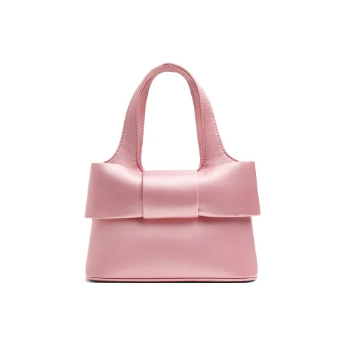 CHARLES&KEITH Fabric Crossbody Handbag Small Size Women's Noir Black/Flamingo Pink