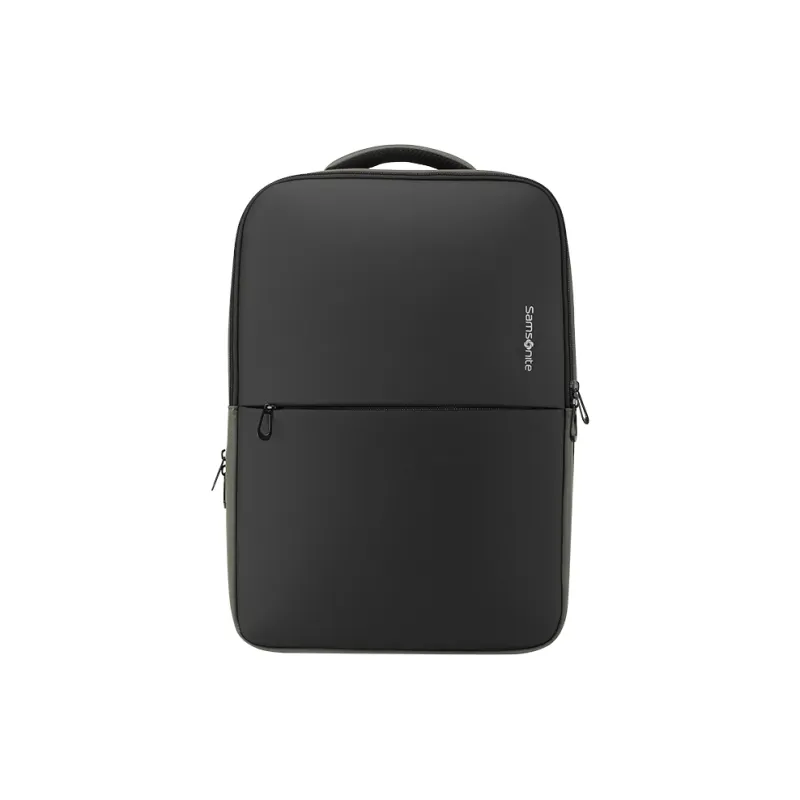 SAMSONITE Fabric Large Capacity Student Backpack Regular Unisex Black/Green Patchwork-0