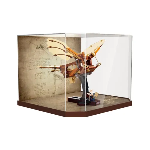 LIGHT YOUR BRICKS Compatibility 10363 Leonardo Da Vinci's Flight Vehicle Display Case Model Accessories