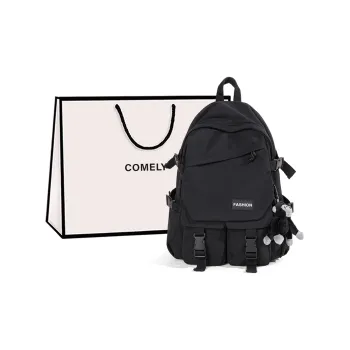 COMELY Fabric Travel Bag Regular Unisex Black