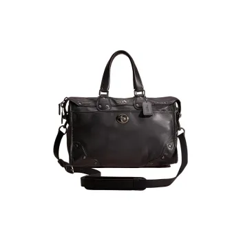 COACH Rhyder Leather Shoulder Bag Crossbody Bag Handbag Large Size Women's Black