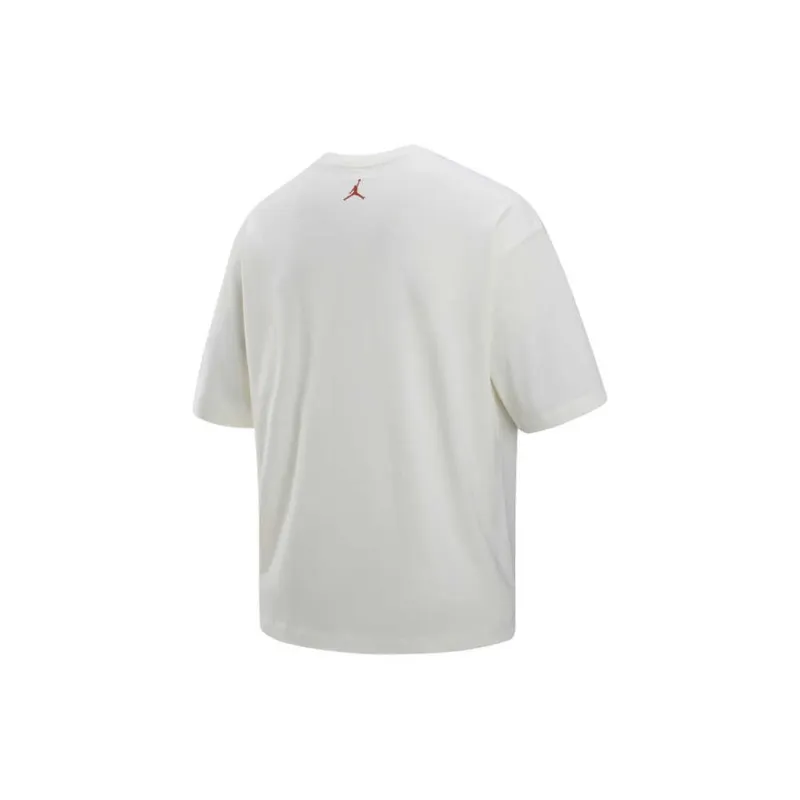 Jordan Flight Essentials T Shirt Men's Sail White/Campus Red-1