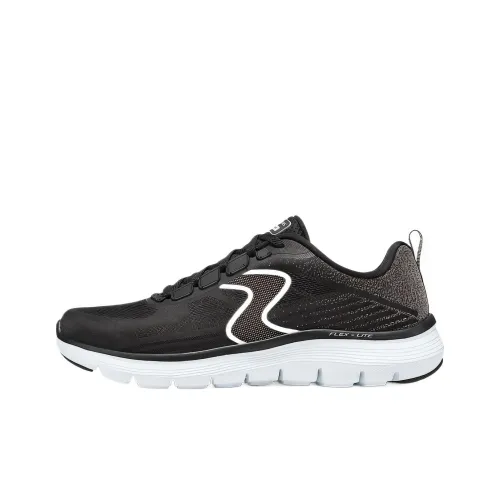 Skechers Flex Advantage 5.0 Abrasion Resistant Low Top Casual Shoes Men's Black White