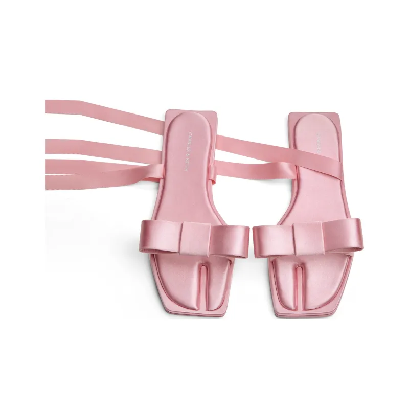 CHARLES&KEITH Small Ck One Strap Sandals 0.5cm Women's-7