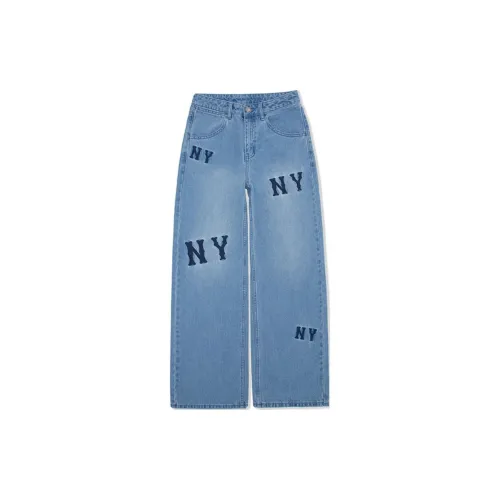 MLB New York Yankees Old Flower Jeans Women's Light Blue