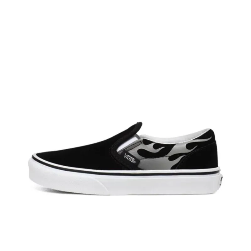 Vans Low Top Kids' Skateboarding Shoes Black Gray Teenagers-0