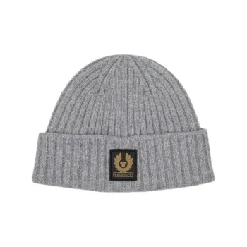 Belstaff Lambswool Wool Beanies Unisex Gray
