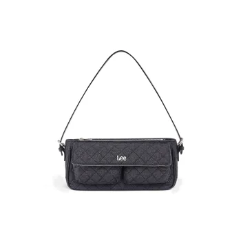 Lee Fabric Shoulder Bag Baguette Bag Shoulder Bag Medium Size Women's Black