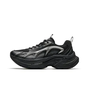 Anta Anti-Slip Wear-Resistant Low-Top Casual Shoes Men's Basic Black Gunmetal Gray