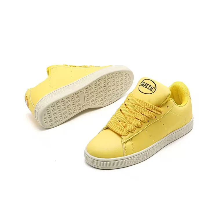 WJA Low-Top Skateboard Shoes Unisex Electric Mother Yellow-5