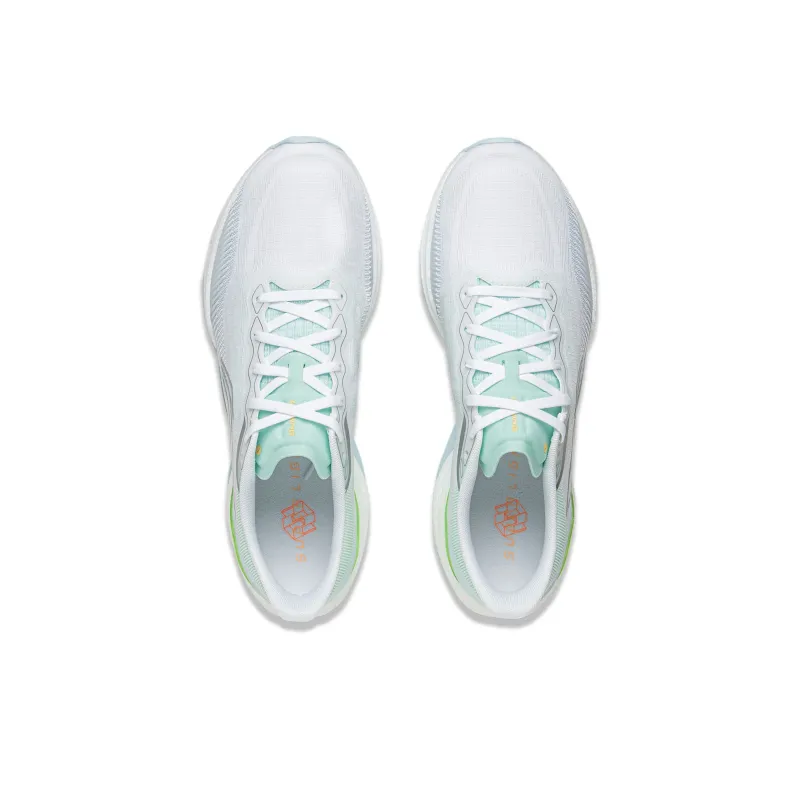 LiNing Super-Light 22 Cushioning Anti-Slip Wear-Resistant Breathability Low-Top Running Shoes Men's White Green Gray-3