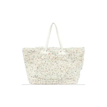 GIANNI CHIARINI Fabric Tote Bag, Shopping Bag, Handbag Women's White