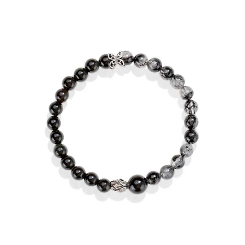 JIACUIYUN Obsidian Bracelets Unisex-3