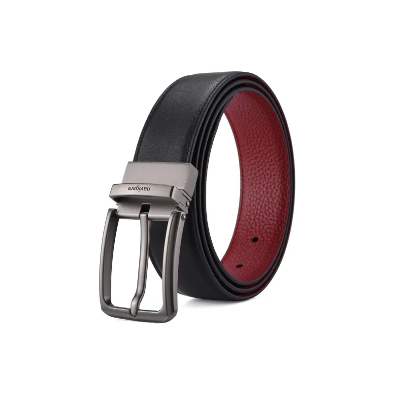 NAVIGARE Top Grain Cow Leather Leather Belts Men's 3.5cm-11