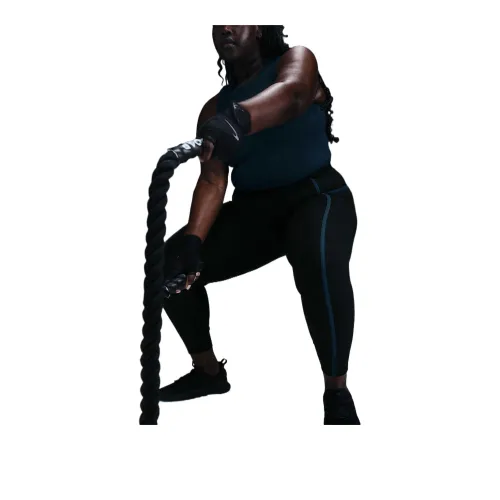 Nike Dri-Fit OneSwoosh Leggings Women's Black/Military Arsenal Marine Blue/Black