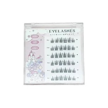 JINGLINGLONG Glue-Free Self-Adhesive False Eyelashes For Women's-Natural C Curl No Need To Remove Or Replace Segmented