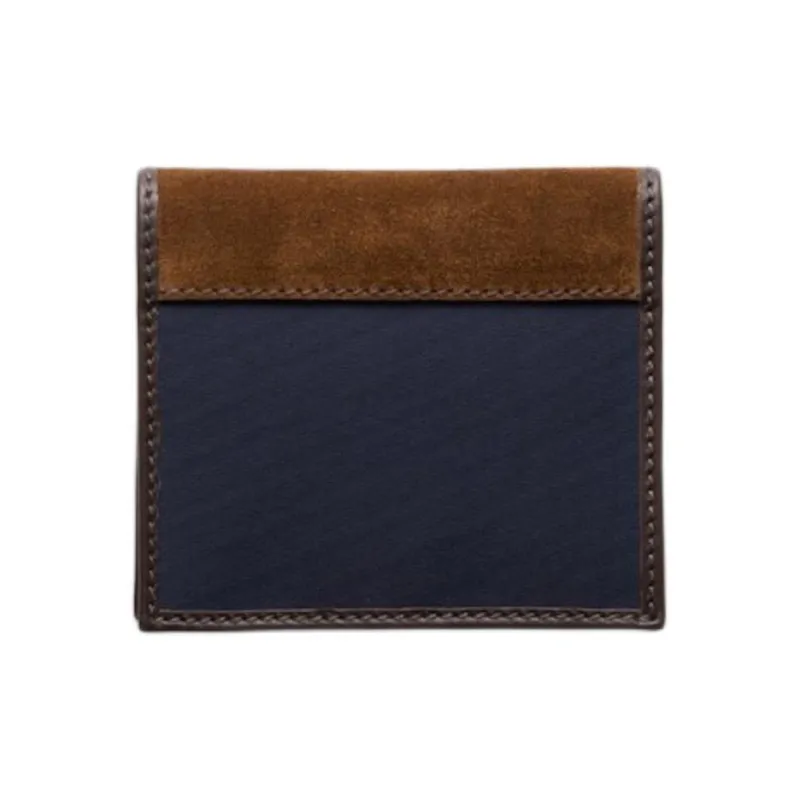 PRADA Re Nylon Recycled Polyamide Wallet Men's Blue & Coffee-2
