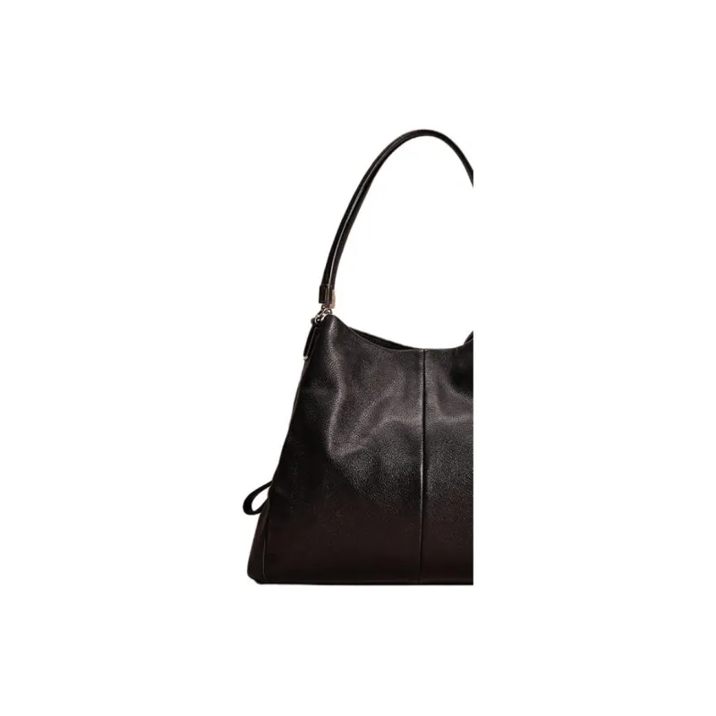 COACH Phoebe Leather Hobo Bag Handbag Shoulder Bag Large Size Women's Dark Purple-1