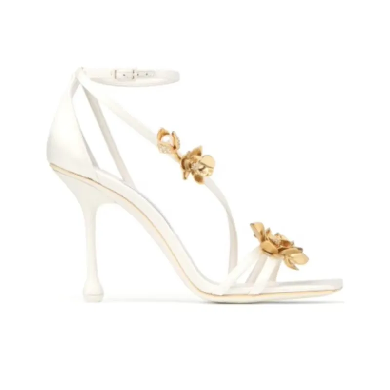 Jimmy Choo ZEA One Strap Sandals 9.5cm Women's White-1