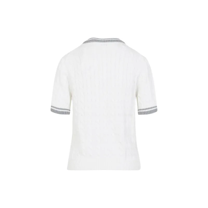 Brunello Cucinelli Short Sleeved Ribbed Polo Shirt-1