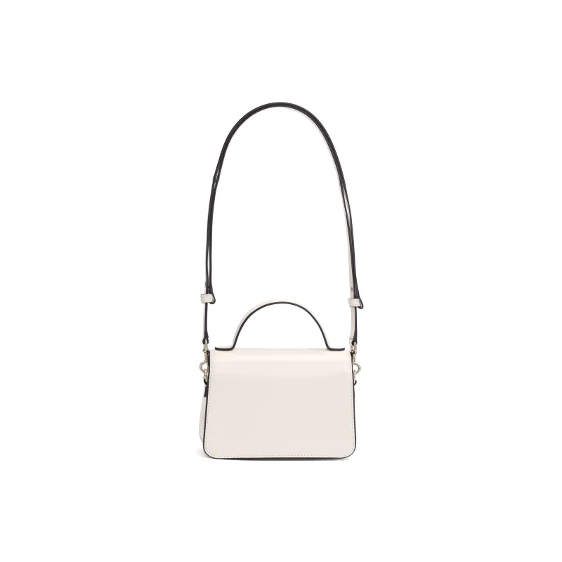 TORY BURCH Robinson Calfskin Leather Shoulder Bag Crossbody Bag Handbag Small Size Women's Light Cream White-2
