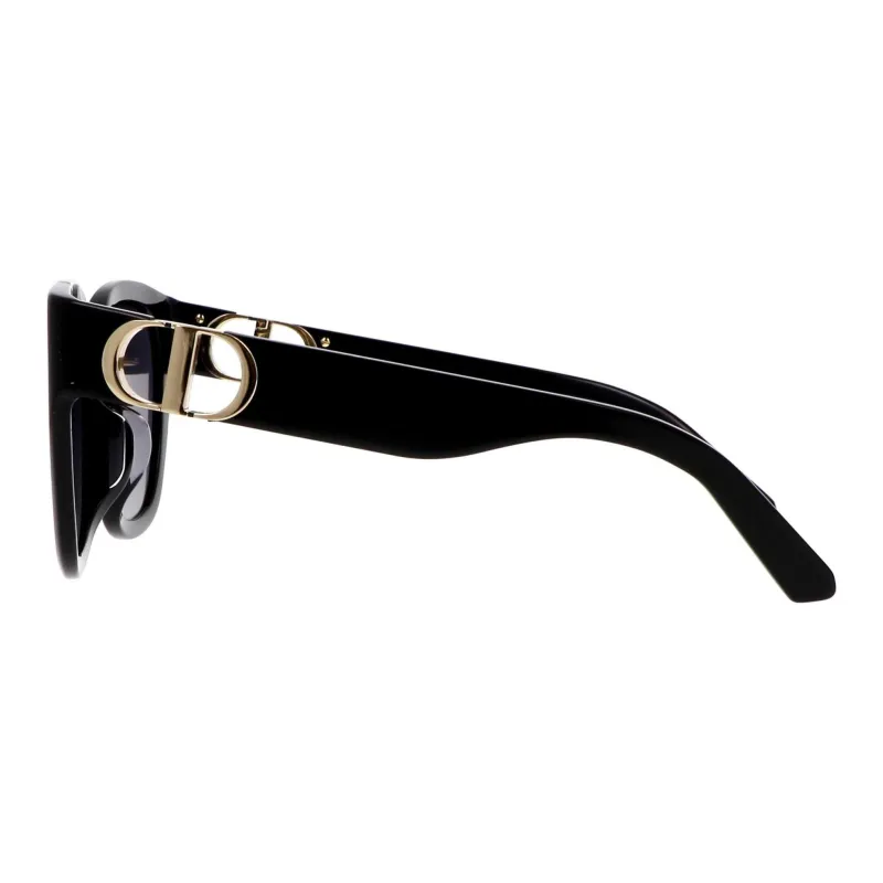 DIOR Acetate Irregular Shape Sunglasses Women's Black-5