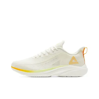 PEAK Qingyi Low Top Running Shoes Men's Milk White Orange
