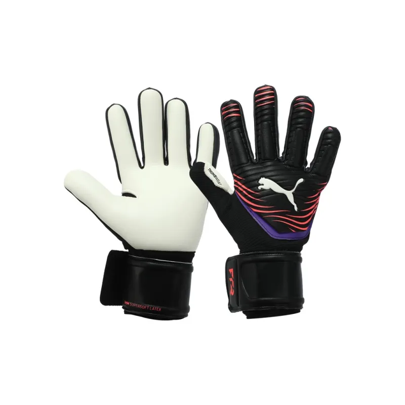 PUMA Fabric Latex Artificial Leather Sports Gloves Men's Black-0