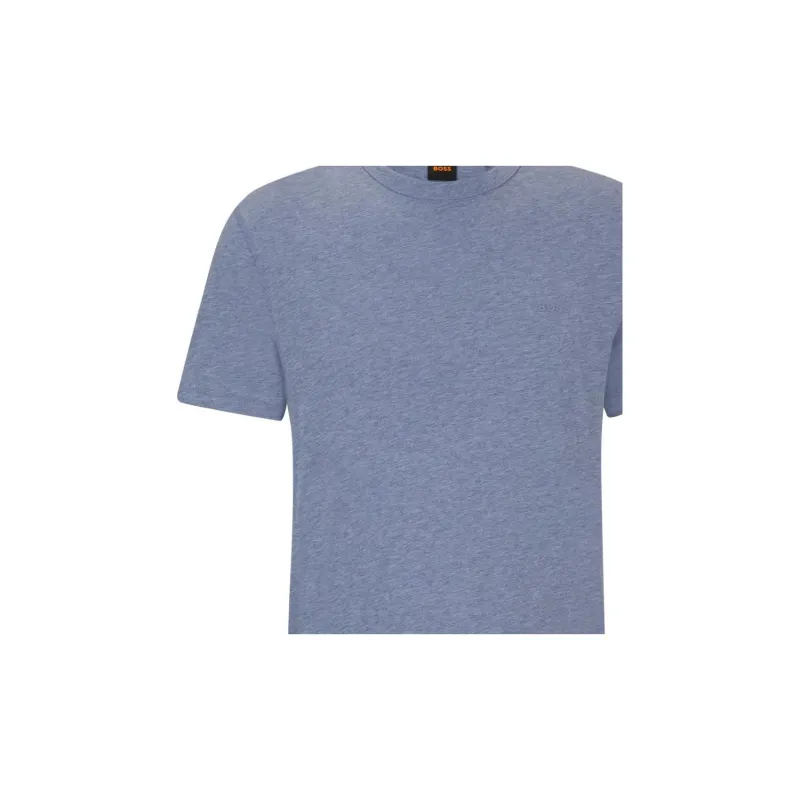 HUGO BOSS Cotton Jersey T Shirt With Tonal Logo T Shirt Men's Light Blue-1